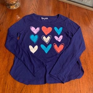 Mudd Long Sleeve Tee With Hearts Girls Size 10